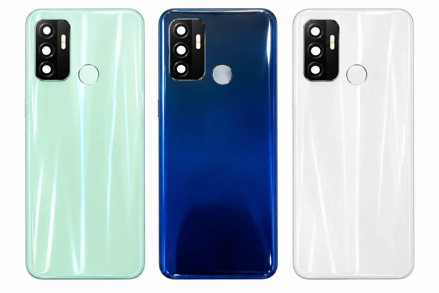 Compatible Replacement for OPPO A53 New Back Panel – Green, Navy Blue & White